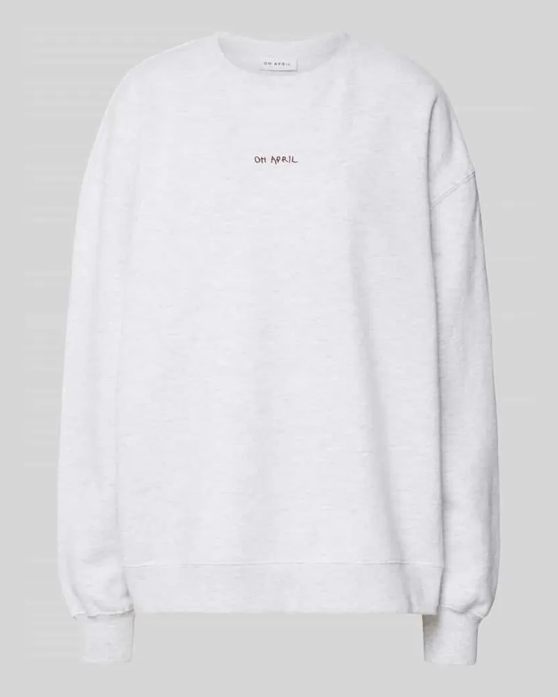 OH APRIL Oversized Sweatshirt mit Rundhalsausschnitt 'Magic Hellgrau