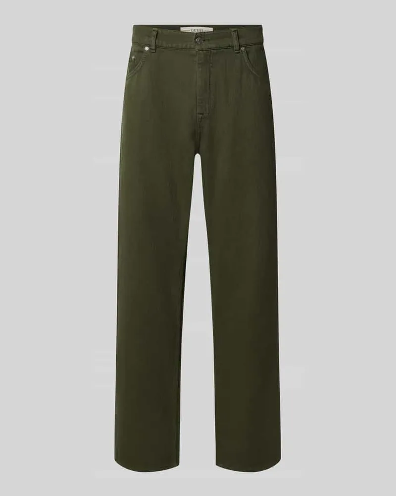 Guess Relaxed Fit Jeans mit Eingrifftaschen Modell 'DAMON Dunkelgruen