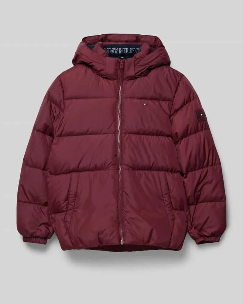 Tommy Hilfiger Daunenjacke mit Kapuze Bordeaux