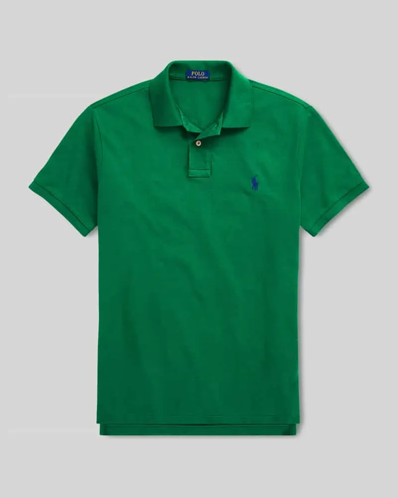 Ralph Lauren Slim Fit Poloshirt aus reiner Baumwolle Gruen