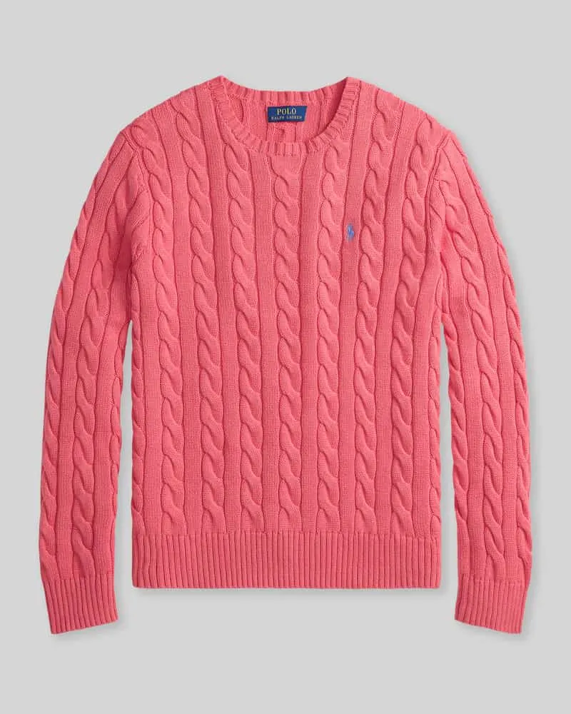 Ralph Lauren Regular Fit Strickpullover aus reiner Baumwolle Rot