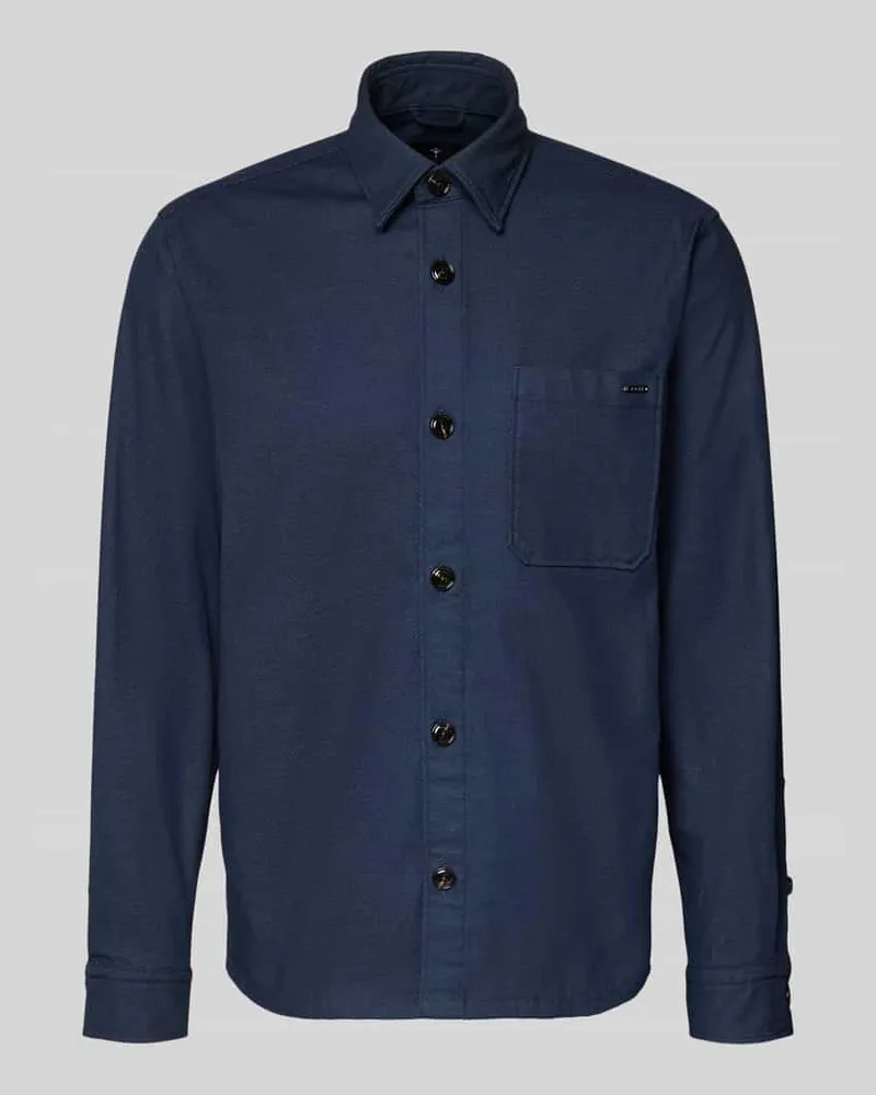 JOOP! Regular Fit Freizeithemd mit Brusttasche Modell 'Kalan Marine