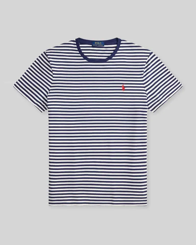 Ralph Lauren Slim Fit T-Shirt aus reiner Baumwolle Marine