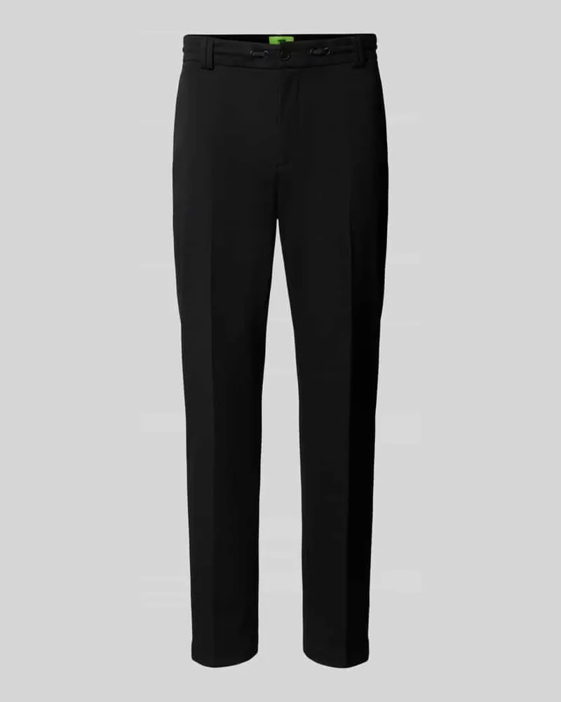 cinque Tapered Fit Stoffhose mit Bügelfalten Modell 'JUNO Black