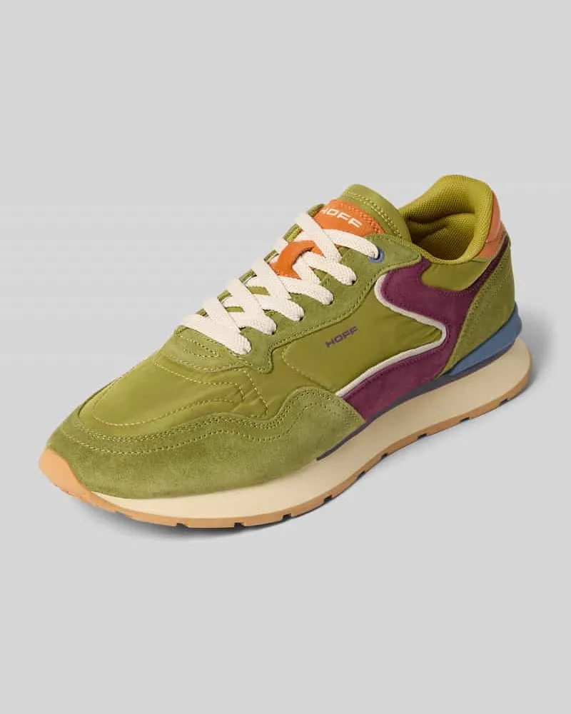 HOFF Sneaker aus Leder-Mix Modell 'City Hellgruen