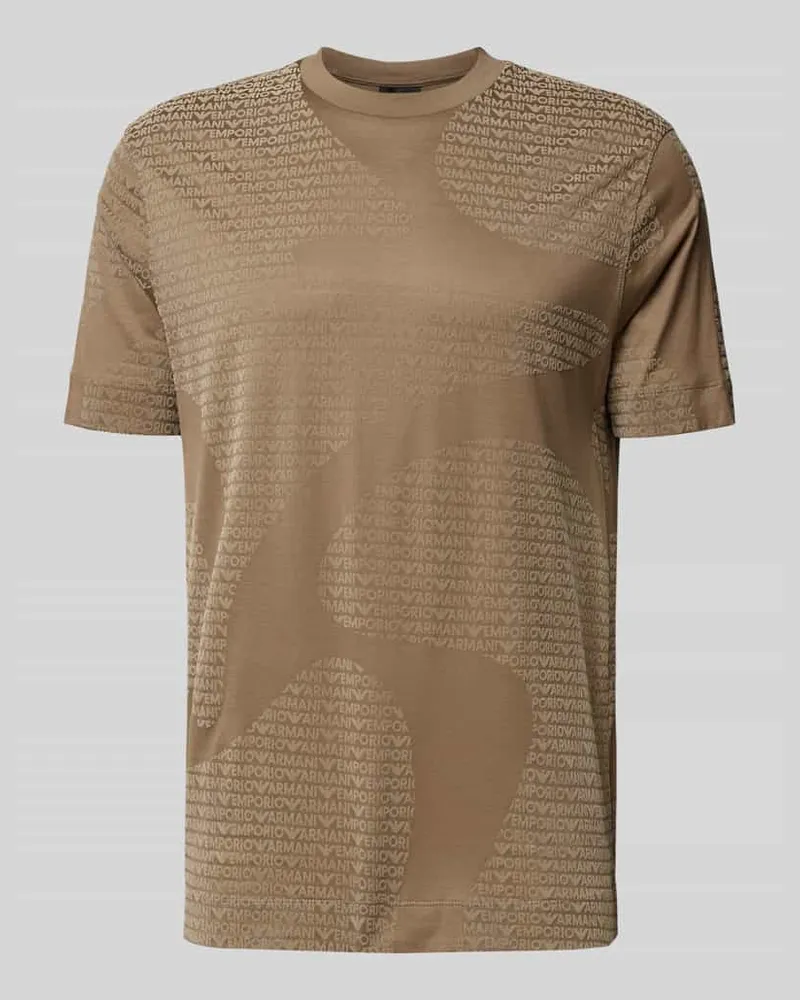 Emporio Armani T-Shirt mit Rundhalsausschnitt Taupe