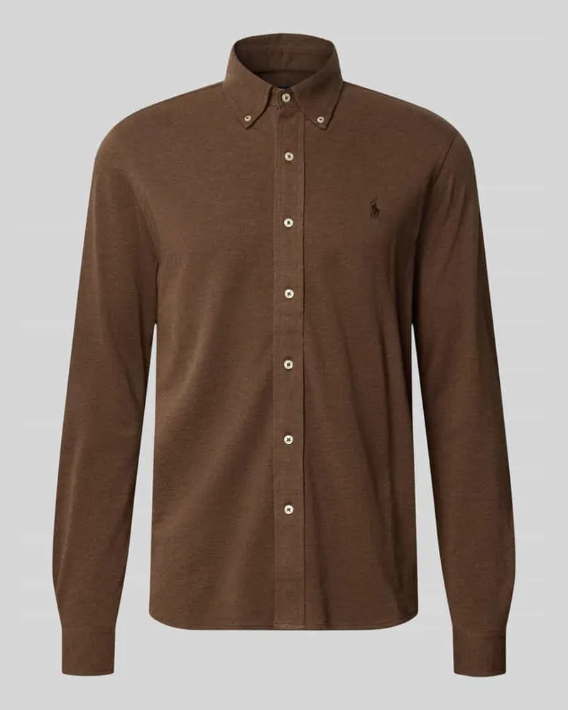 Ralph Lauren Regular Fit Freizeithemd aus reiner Baumwolle Mittelbraun