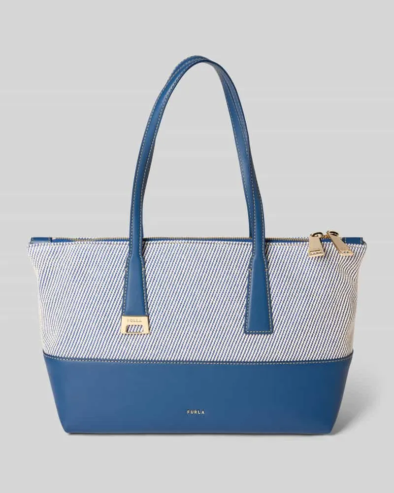 Furla Shopper mit Label-Detail Modell 'OLIVIA Jeansblau