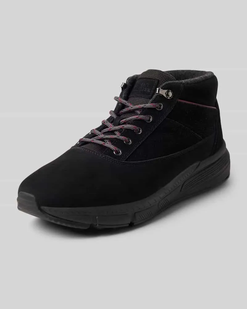 Tommy Hilfiger Hybrid-Stiefel aus echtem Rindsleder Black