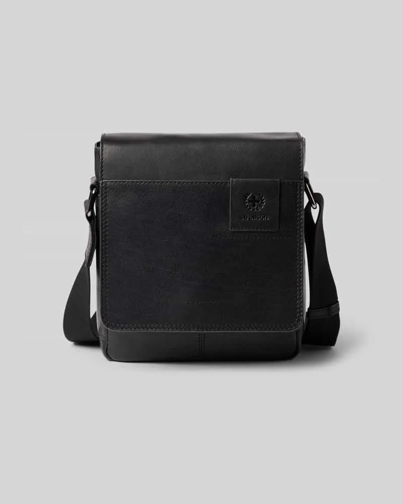 Strellson Handtasche aus Leder mit Schulterriemen Modell 'Hyde Park Jeremy Black