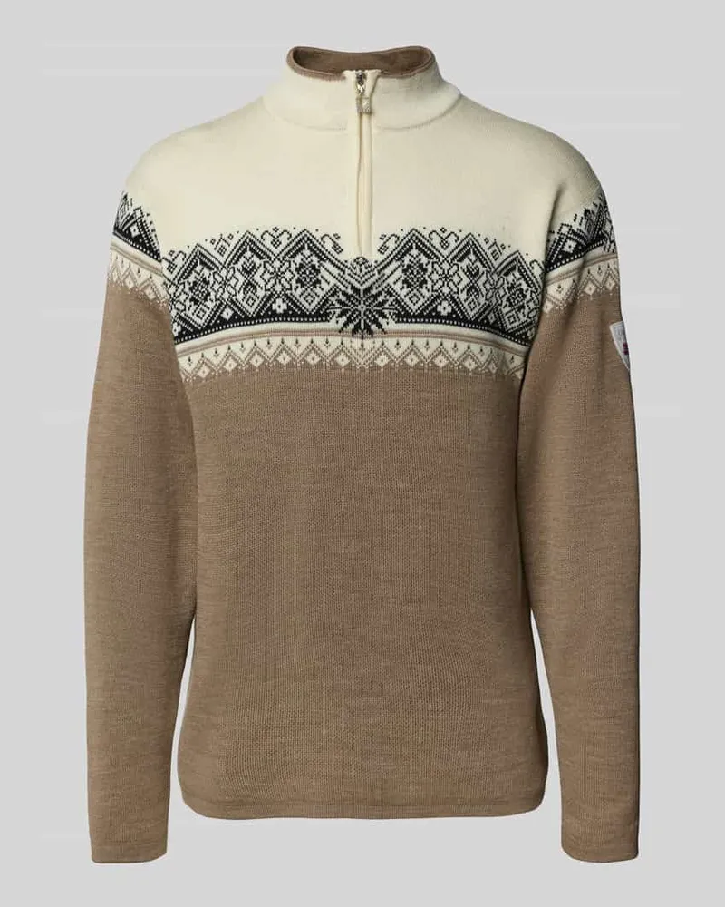 Dale of Norway Wollpullover mit Troyer-Kragen Modell 'Moritz Offwhite
