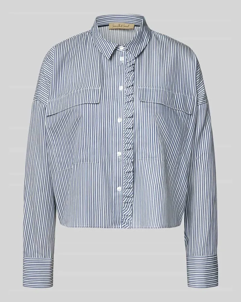 Smith & Soul Regular Fit Bluse mit Brusttaschen Dunkelblau