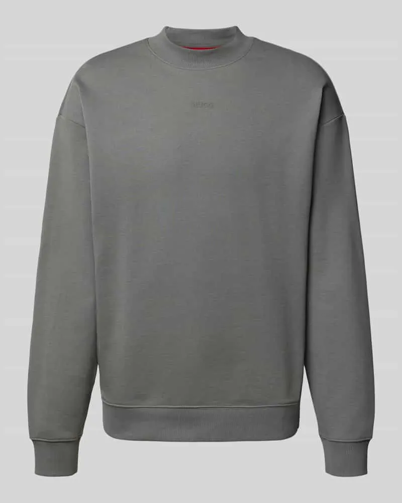 HUGO BOSS Regular Fit Sweatshirt aus reiner Baumwolle Modell 'DAPOCREW Anthrazit