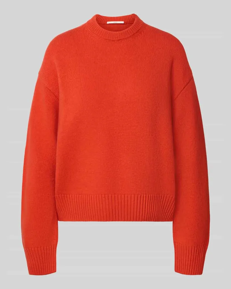 Lanius Relaxed Fit Strickpullover aus Schurwolle-Kaschmir-Mix Rot