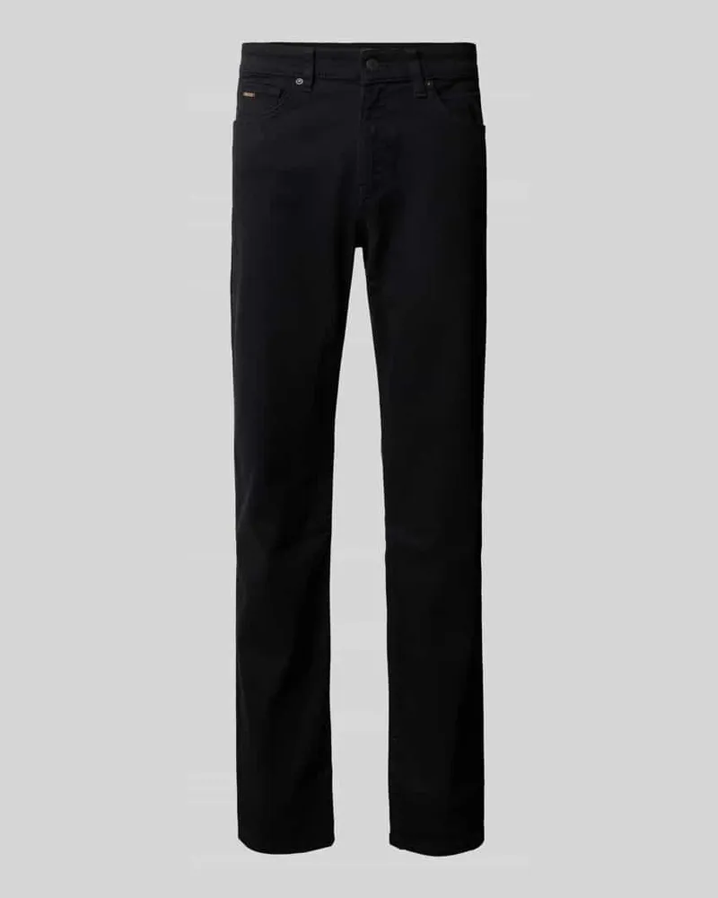 HUGO BOSS Regular Fit Jeans mit Label-Detail Modell "Re.Maine Black