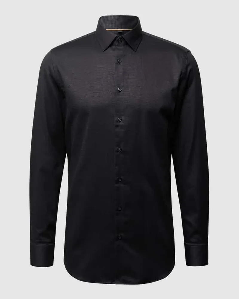 JAKE*S Regular Fit Business-Hemd mit Kentkragen Anthrazit