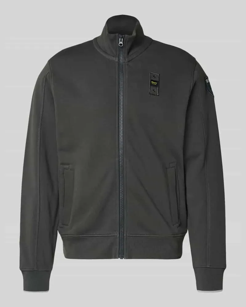 Blauer Sweatjacke mit Stehkragen Modell 'CITY Graphit