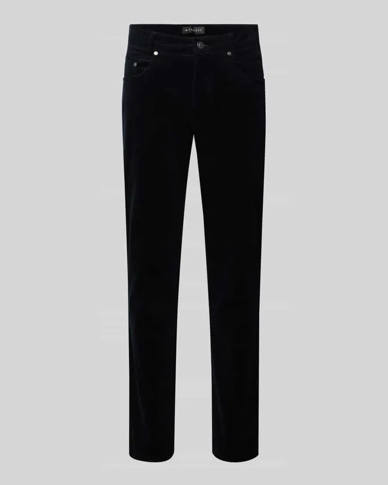 Bugatti Modern Fit Stoffhose mit 5-Pocket-Design Marine
