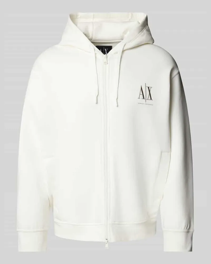 Armani Exchange Sweatjacke mit Kapuze Weiss