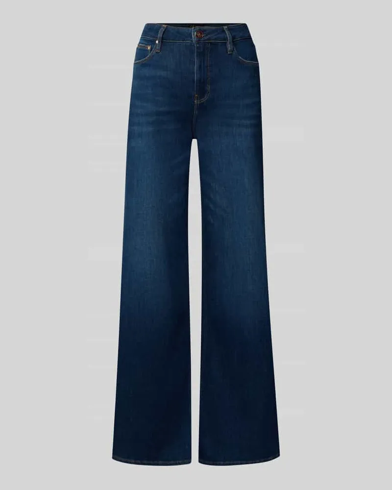Guess Straight Fit Jeans aus Baumwoll-Mix Modell 'BELLFLOWER Dunkelblau