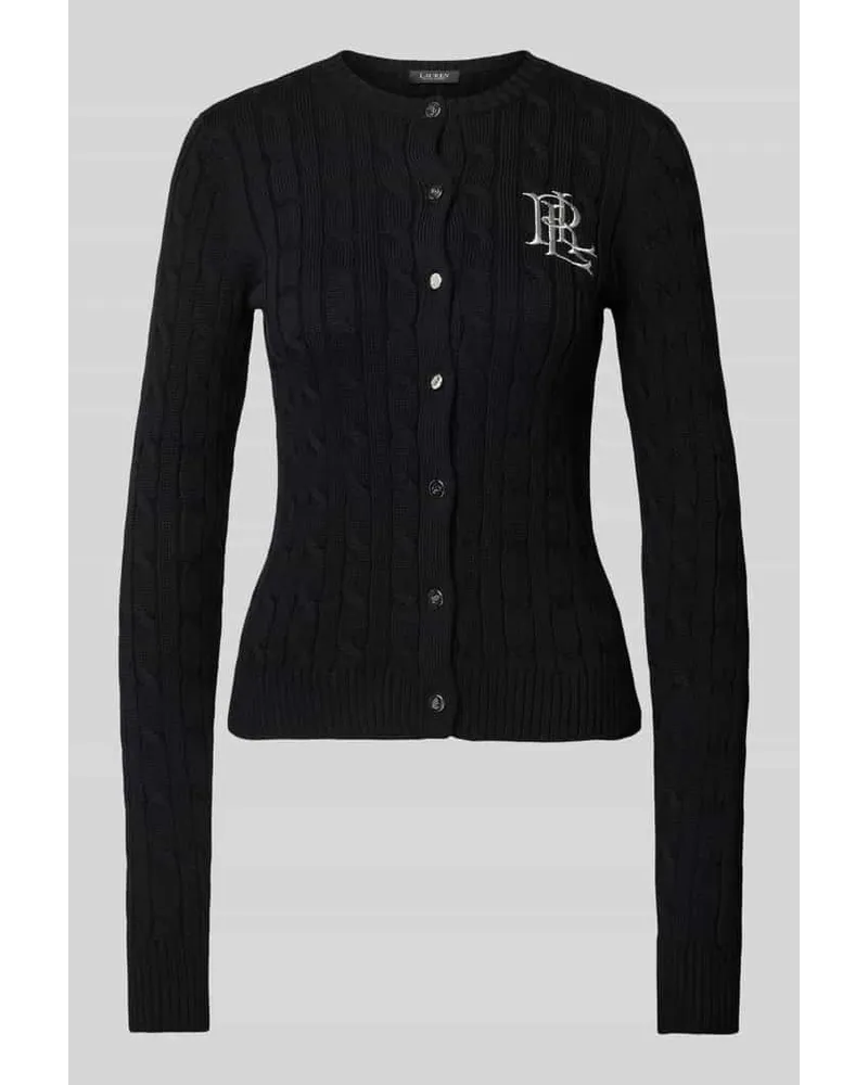 Ralph Lauren Cardigan mit Zopfmuster Modell 'RALHAN Black