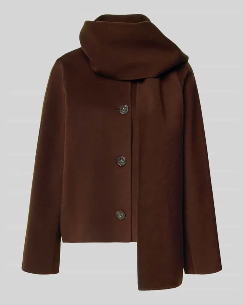 Luisa Cerano Regular Fit Jacke aus Schurwoll-Mix mit Kaschmir-Anteil Dunkelbraun