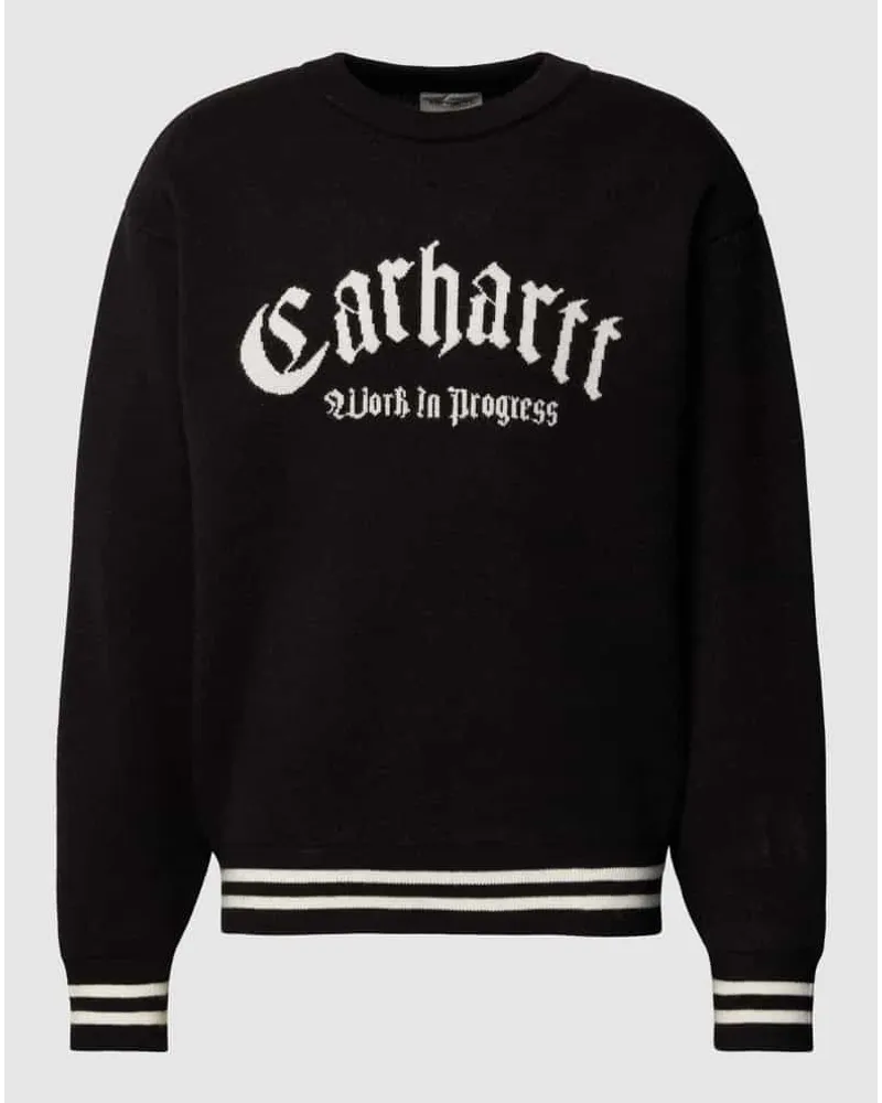 Carhartt WIP Strickpullover mit Kontraststreifen Modell 'ONYX Black