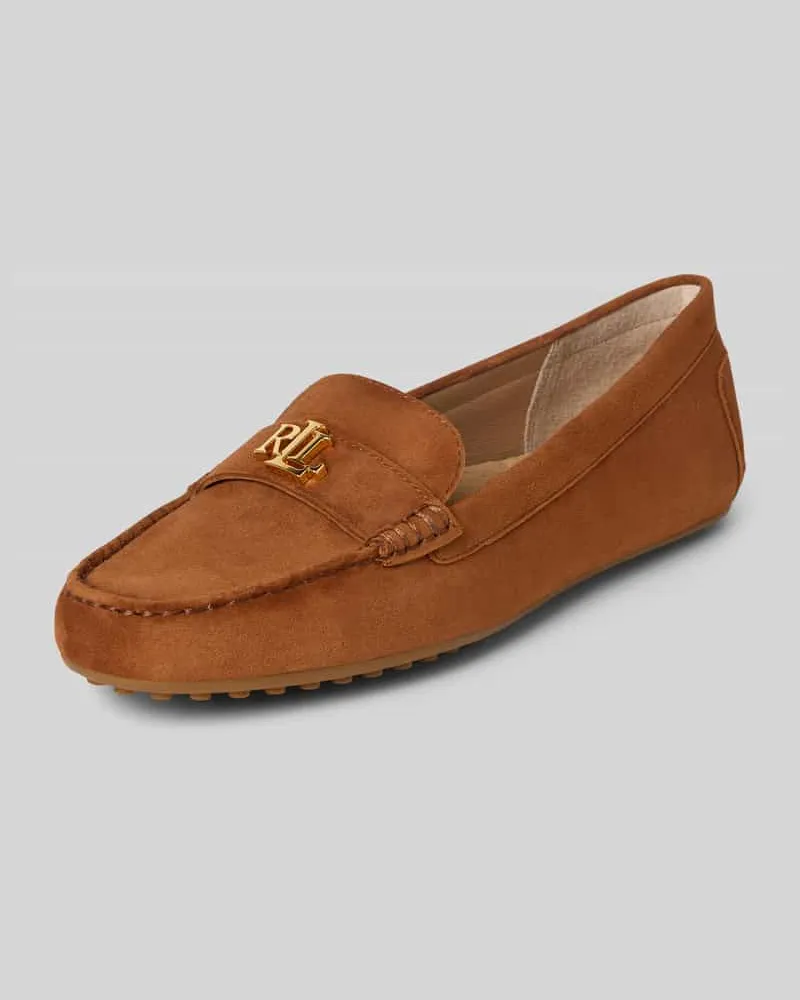 Ralph Lauren Mokassins aus Leder mit Label-Applikation Modell 'BARNSBURY Camel