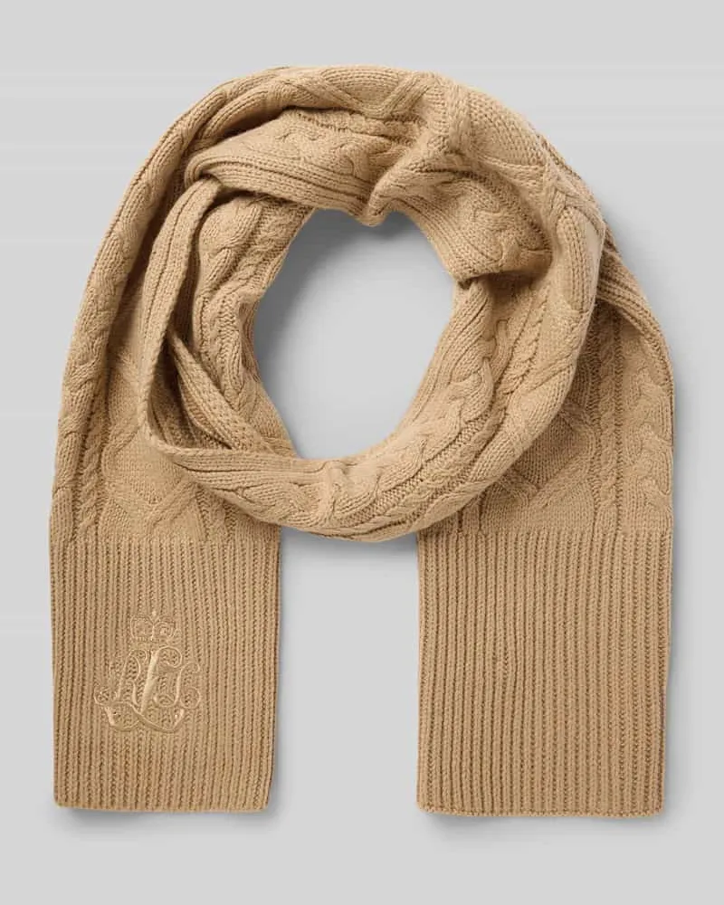 Ralph Lauren Schal mit Label-Detail Camel