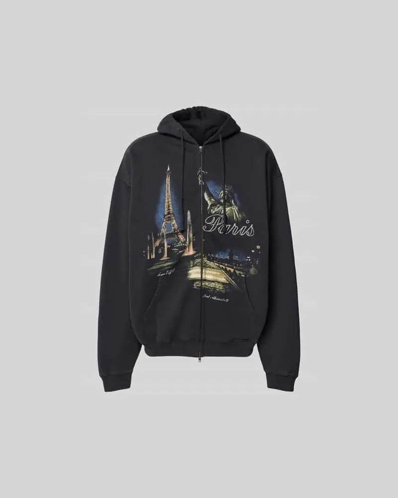 VETEMENTS Oversized Sweatjacke mit Foto-Print Black