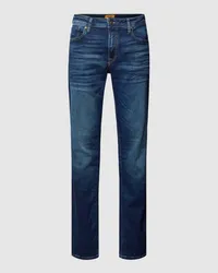 Jack & Jones Regular Fit Jeans mit Knopfverschluss Modell 'CLARK Jeansblau