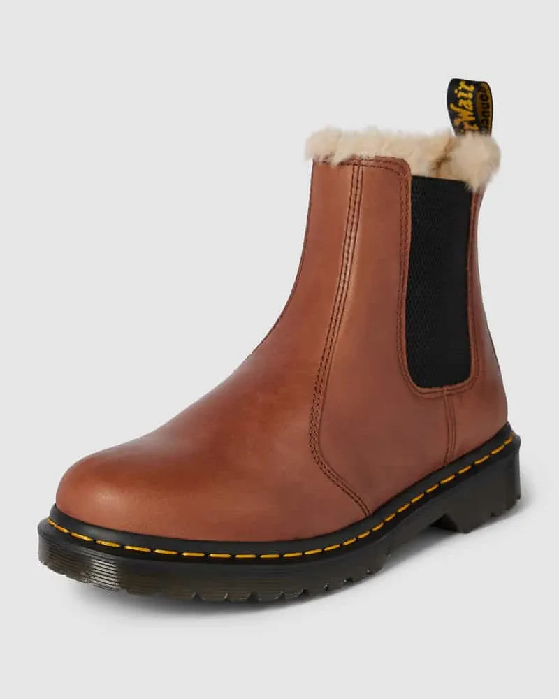 Dr.Martens Chelsea Boots aus Leder Modell 'Leonore Dunkelbraun