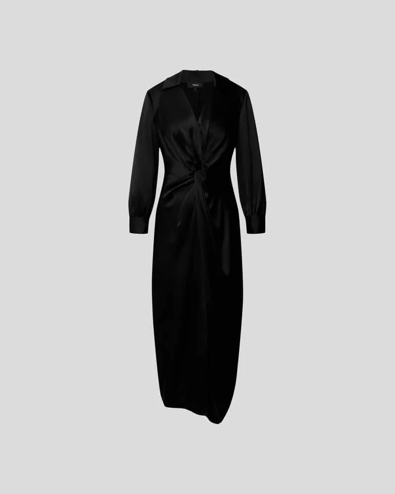 Theory Blusenkleid in Midilänge Black