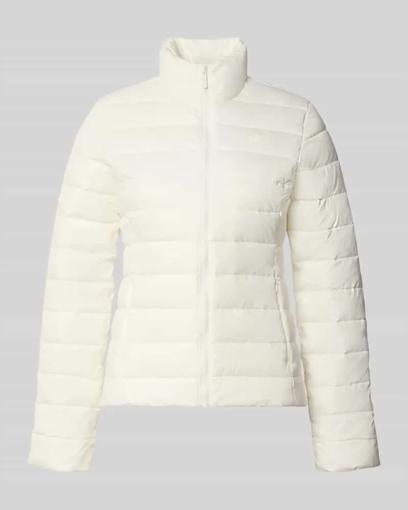Lacoste Slim Fit Steppjacke mit Logo-Detail Offwhite