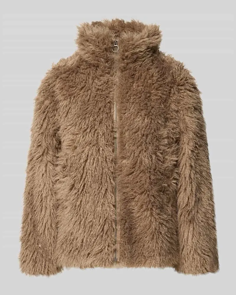 FREEQUENT Jacke aus Kunstfell Modell 'Fine Beige