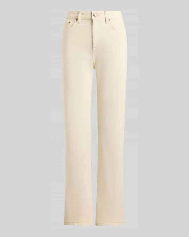 Ralph Lauren Straight Fit Jeans aus Baumwoll-Mix Ecru