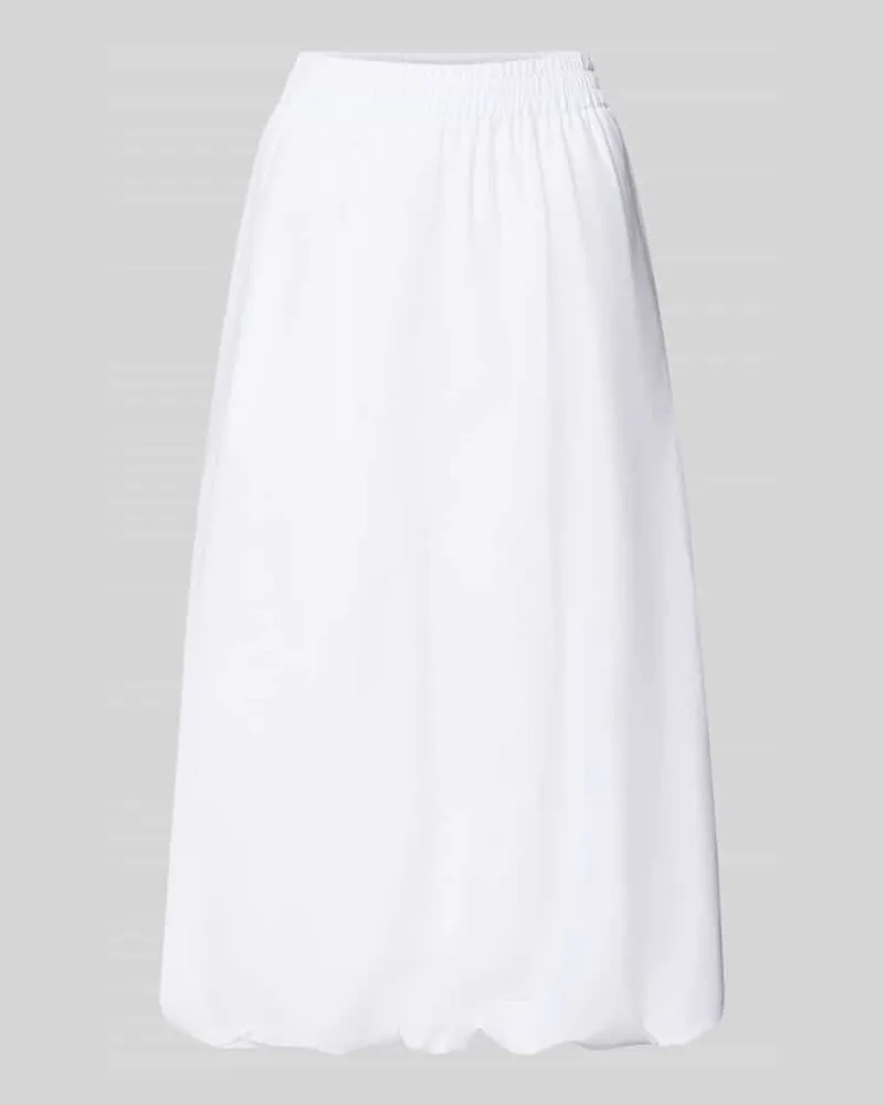 Rich&Royal Ballonförmiger Midirock mit elastischem Bund Weiss