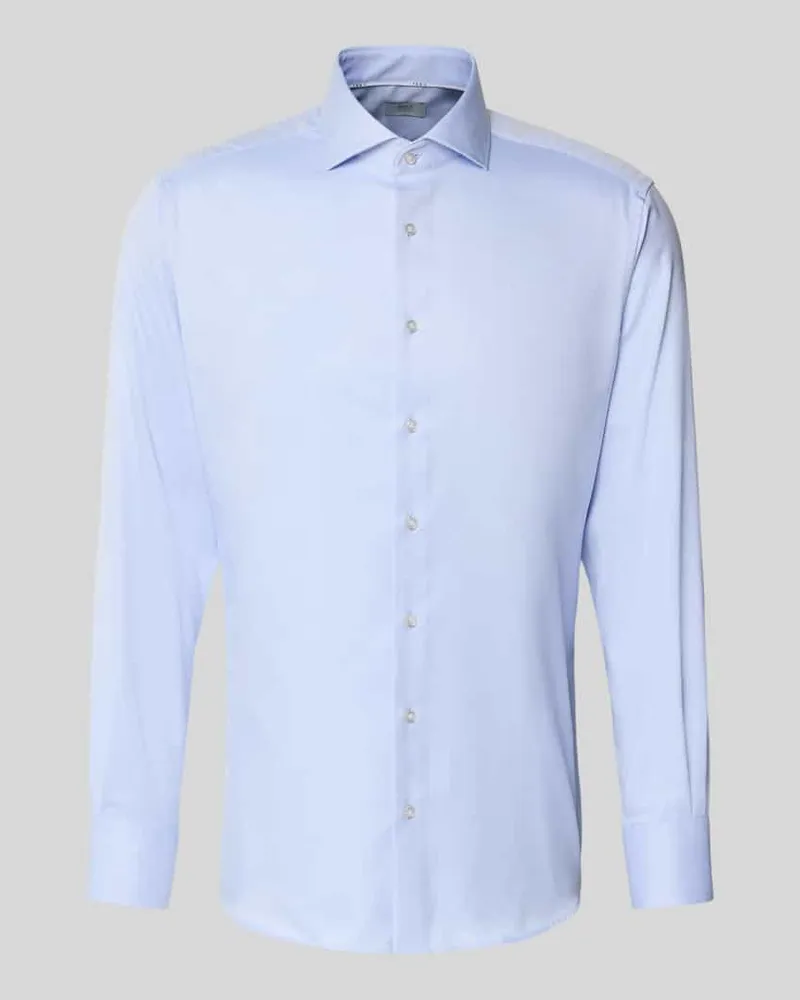 Eterna Modern Fit Business-Hemd mit Haifischkragen Bleu