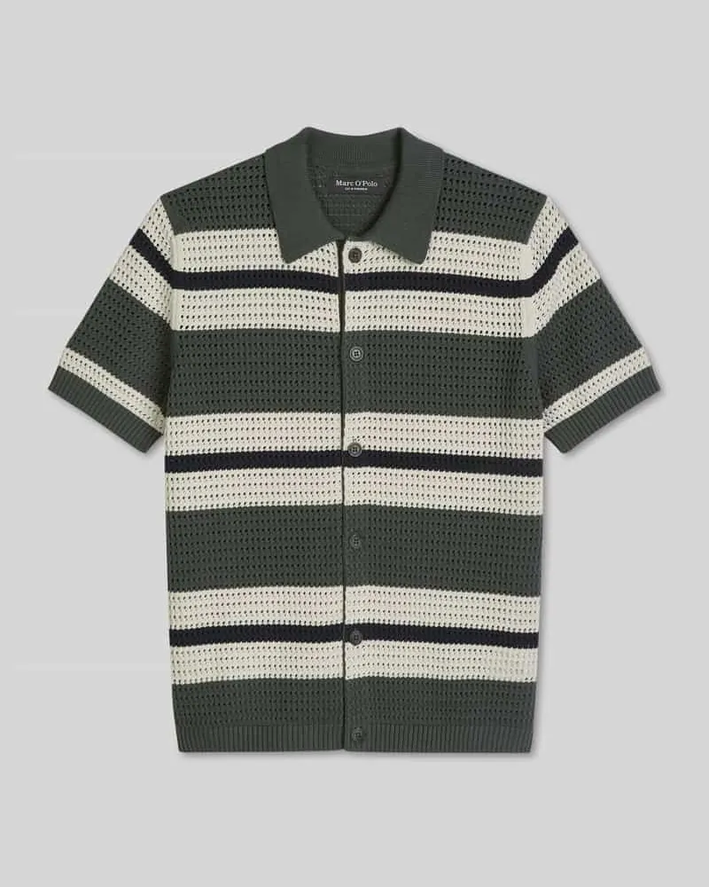 Marc O'Polo Regular Fit Freizeithemd aus Baumwoll-Mix Oliv