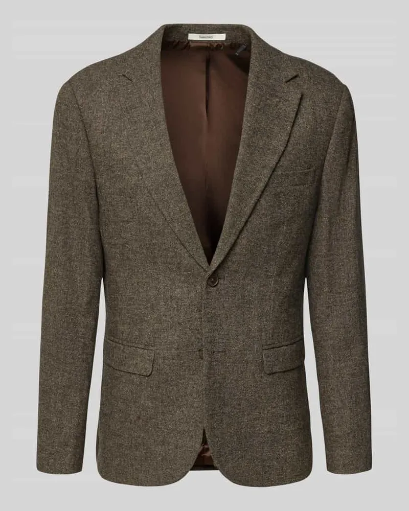 Selected Homme Slim Fit Sakko mit Woll-Anteil Modell 'SLIM-REED WOOL Hellbraun