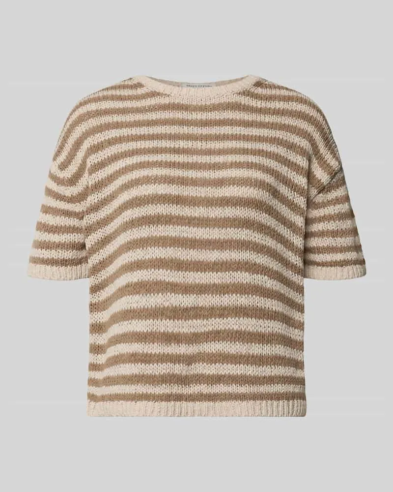 Marc O'Polo Loose Fit Pullover aus Baumwoll-Mix Beige