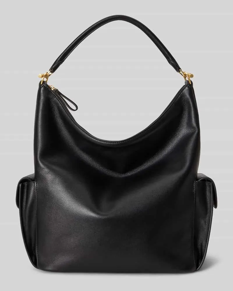 Ralph Lauren Umhängetasche aus echtem Leder Black