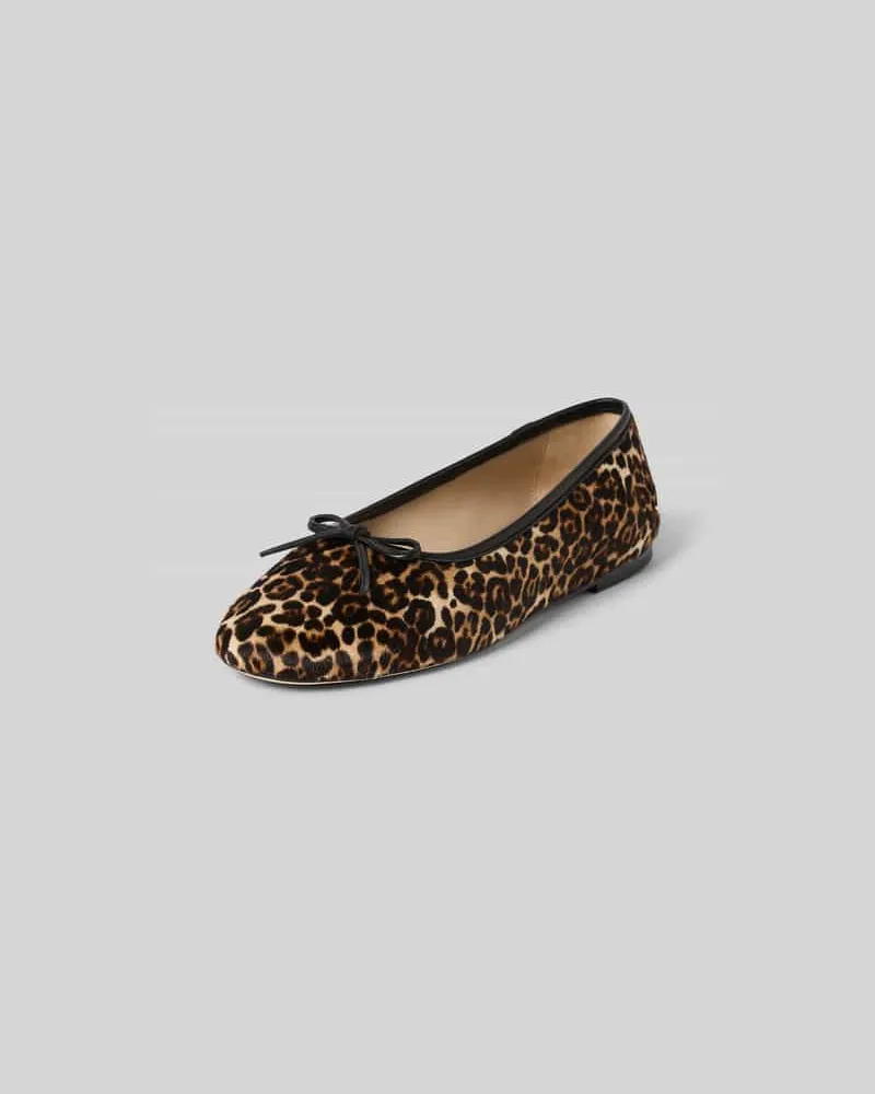 Anine Bing Flats mit Allover-Animal-Print Mittelbraun