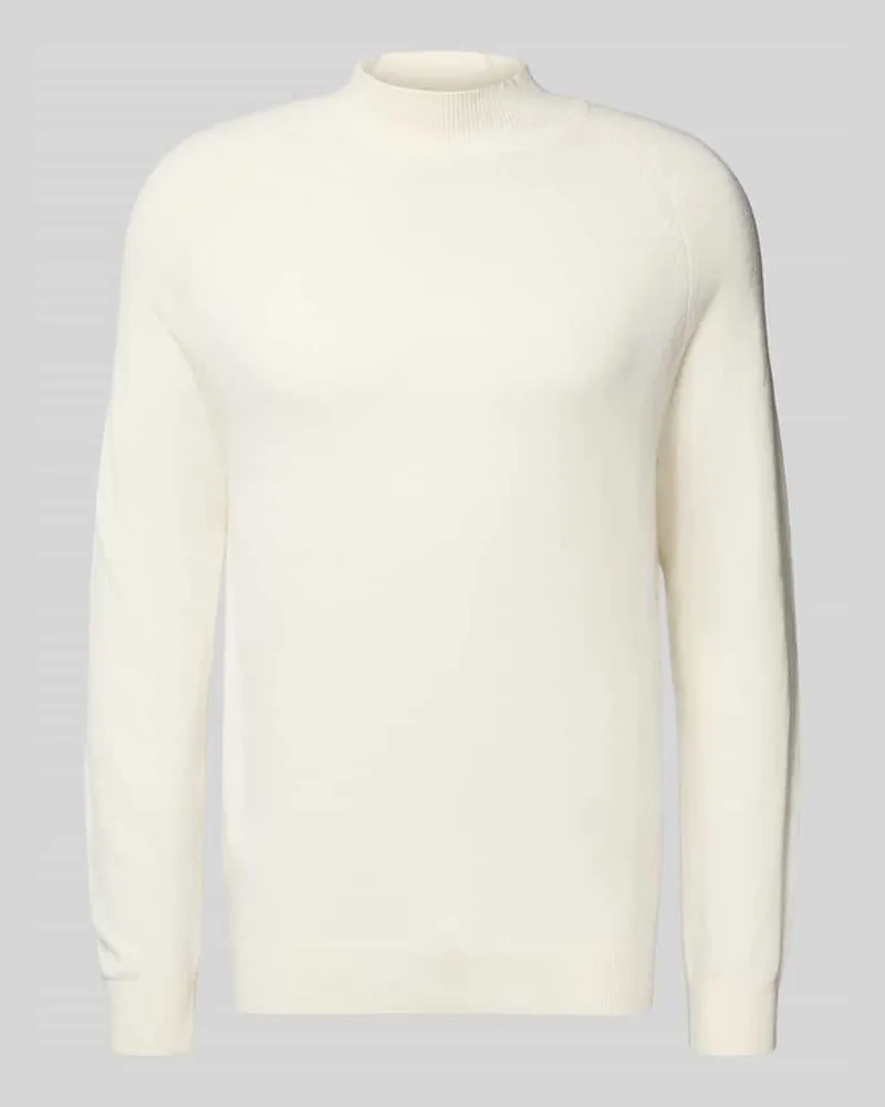 Strellson Regular Fit Strickpullover aus Baumwoll-Mix Modell 'TITO Offwhite