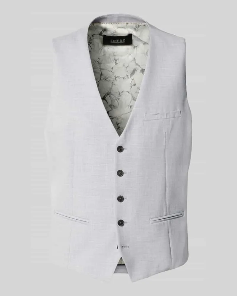 cinque Weste mit Paspeltaschen Modell 'Vitra Hellgrau