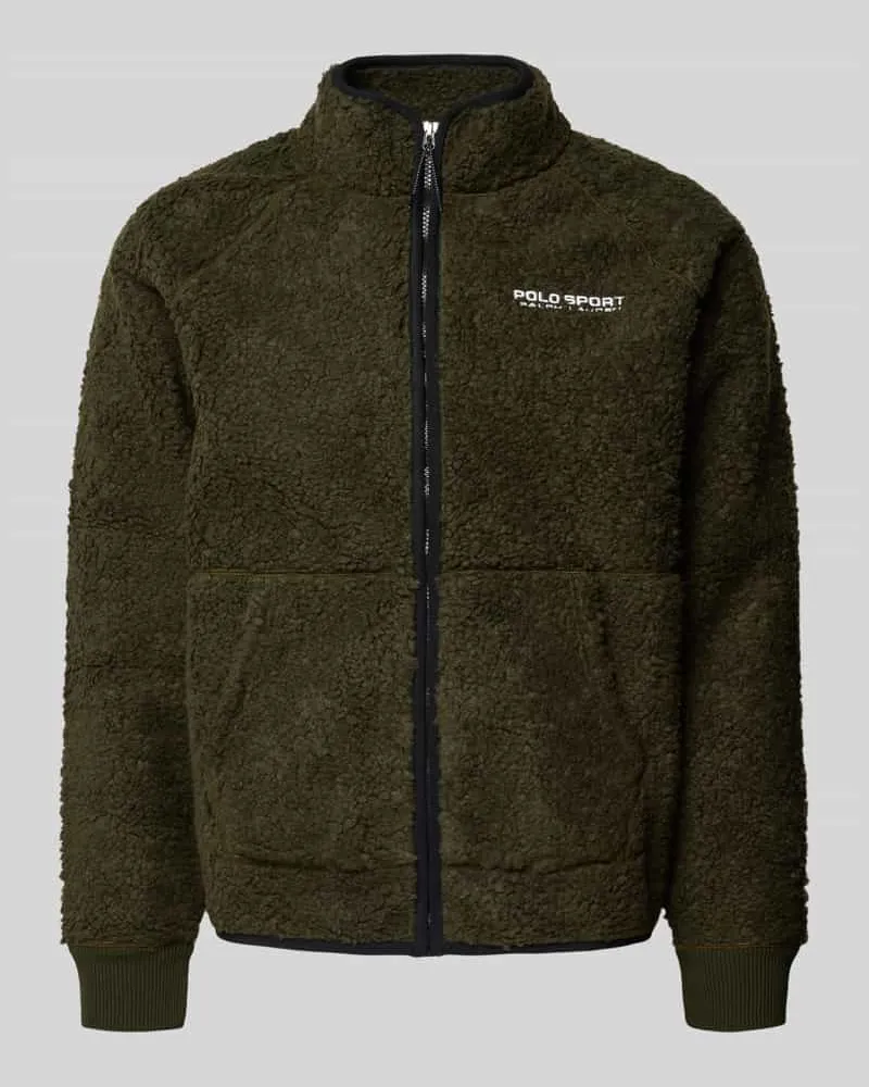 Ralph Lauren Sweatjacke mit Stehkragen Oliv