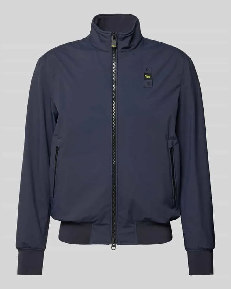 Blauer Jacke mit Label-Patches Modell 'Anson Marine