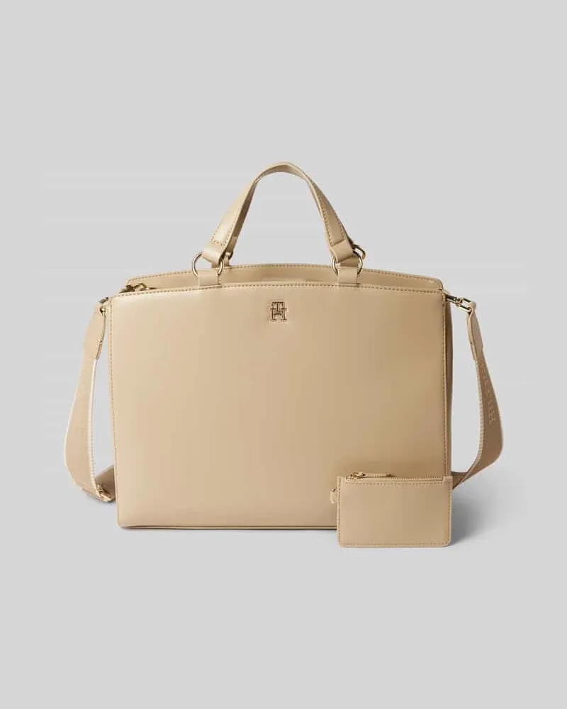 Tommy Hilfiger Handtasche mit Label-Applikation Beige