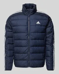 adidas Steppjacke mit Label-Print Dunkelblau