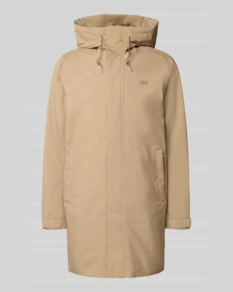Helly Hansen Regular Fit Mantel mit Kapuze Modell 'Munich Hellbraun